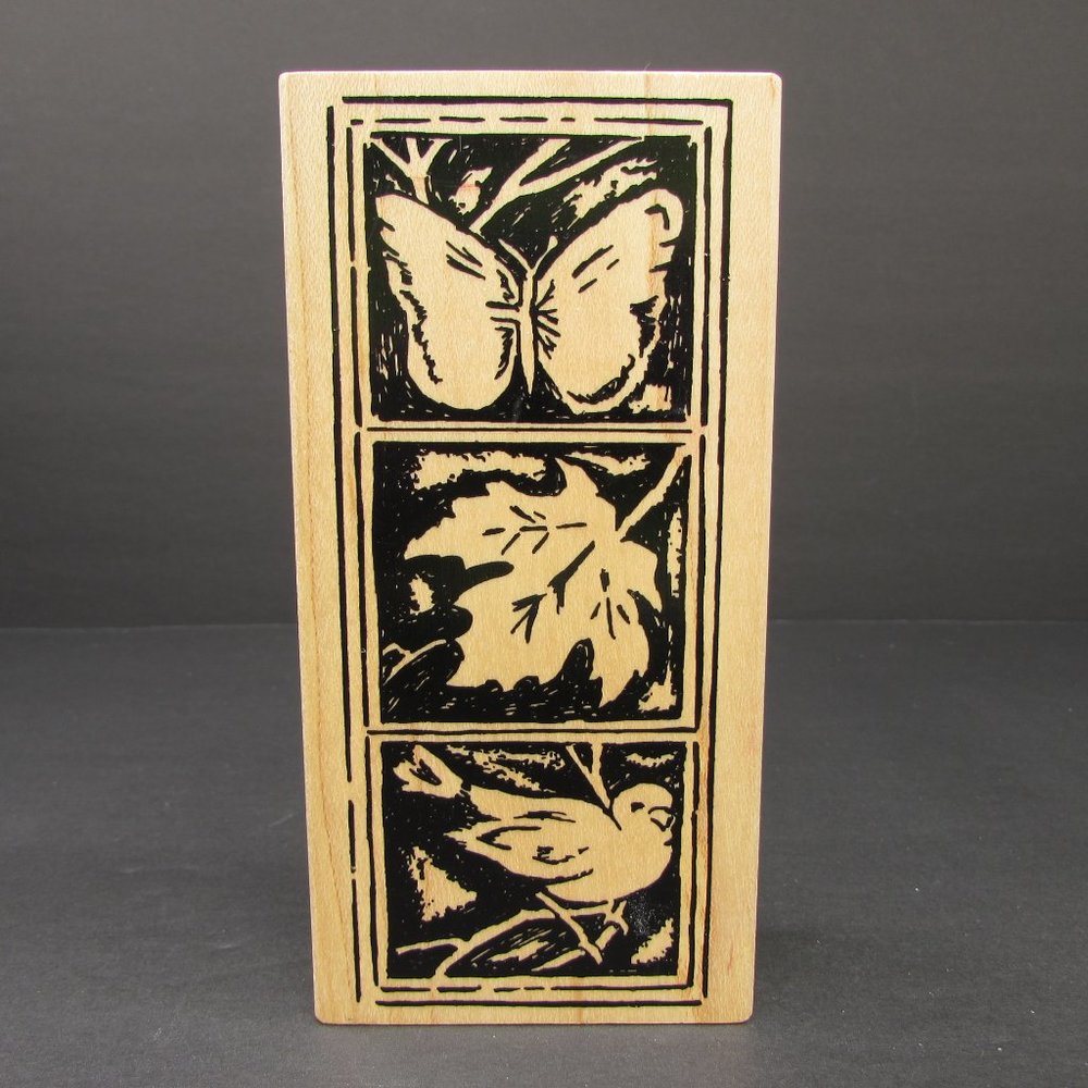 Great Impressions Butterfly Leaf Bird Wood Cutting
